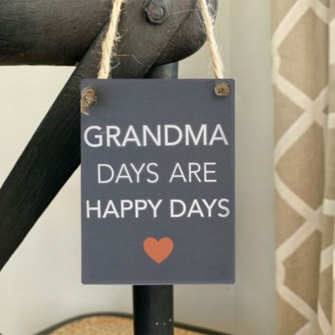Grandma Days Mini Metal Sign, 9cm