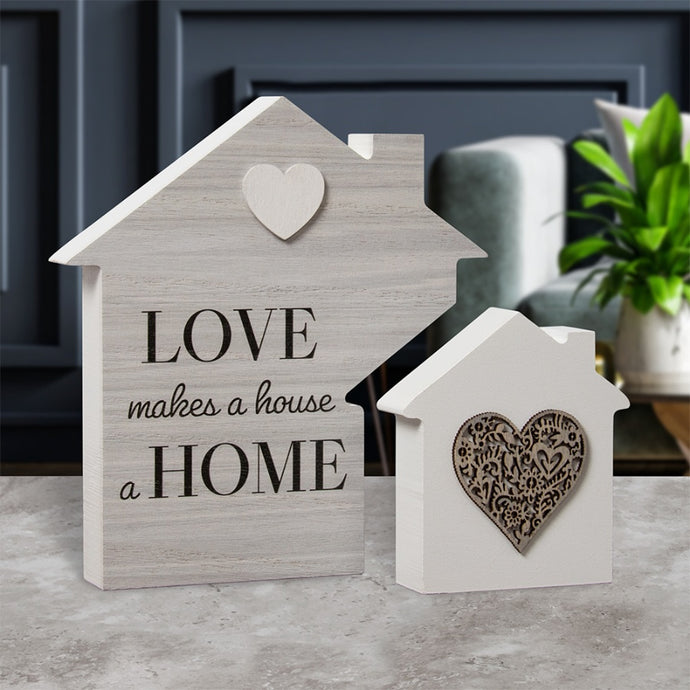 Love Makes A House A Home Decorative Wooden Plaque