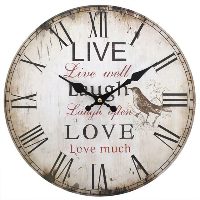 Live Laugh Love Wall Clock