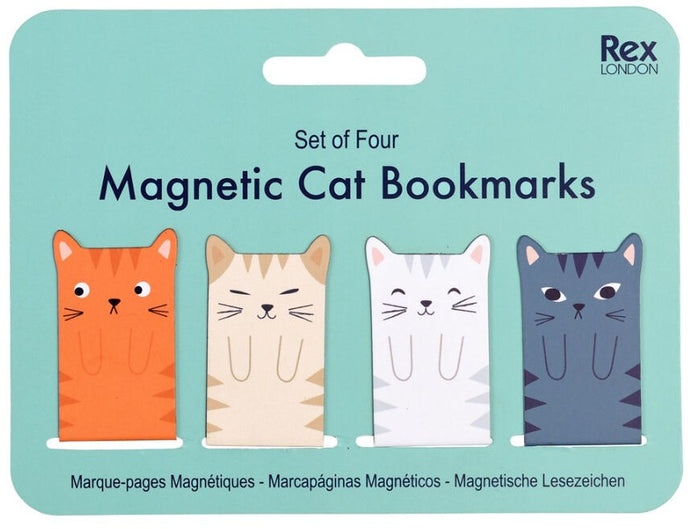 Magnetic Cat  Bookmarks Set Of 4